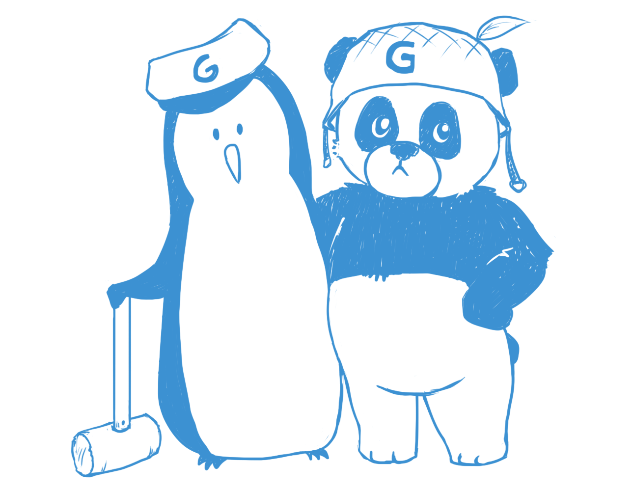 pingouin et panda