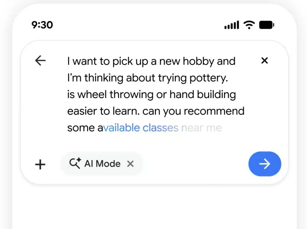 Une nouvelle search box conversationnelle